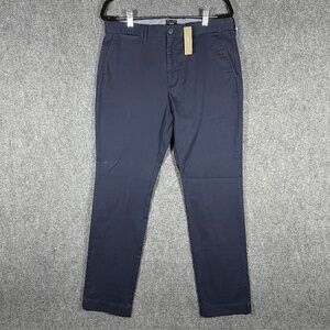 NWT J Crew Pants Athletic Fit Navy Blue Casual Mens Size 33x30 #1704